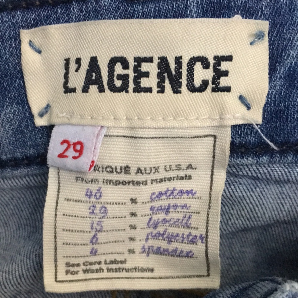 L’AGENCE Women's Blue High-Rise Slim Jeans